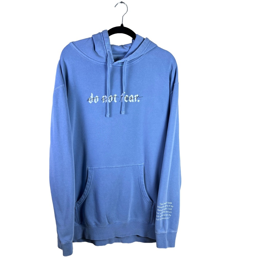 Independent Trading Co Psalm 23 Graphic Hoodie Men XL Blue Christian Wear